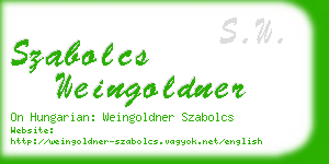 szabolcs weingoldner business card